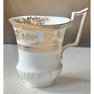 Wedgwood White Bone China Demitasse Cup Gold Replacement Ornate Handle England